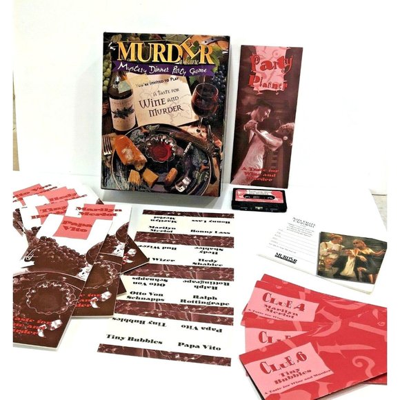 Murder Mystery Dinner Party Game Adults A Taste for Wine and Murder NEVER USED - Picture 1 of 9